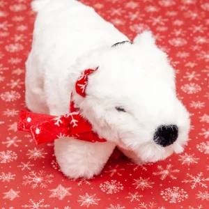Snowy Polar Bear Squooshie Dog Toy