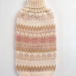 Fall Medley Alpaca Wool Dog Sweater in Dusty Rose