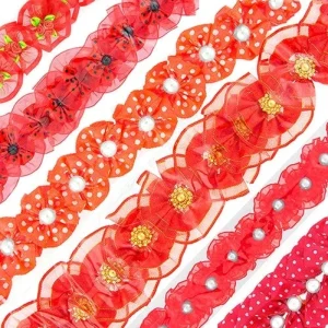 10 Red Bows - Surprise Design and Size by Cecilia bows