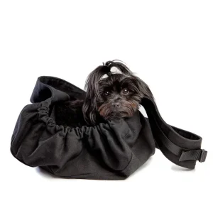 Messenger Dog Pouch Carrier in Black (Made in the USA)