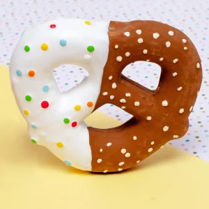 Chocolate Dipped Pretzel Latex Squeaky Dog Toy