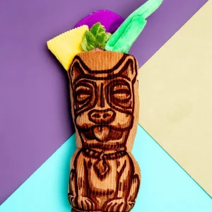 Tiki Time Squeaky Plush Dog Toy