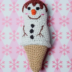 Flake The Snowcone Organic Knit Dog Toy