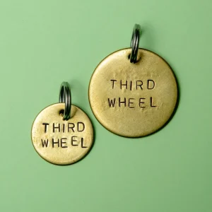 Third Wheel Round ID Tag (Custom/Drop-Ship) (Made in the USA)