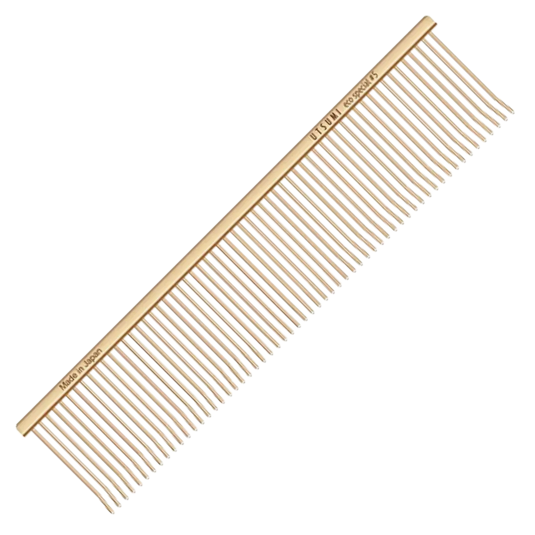 7.5" Curved Tip ECO Special #5 Comb Gold by Utsumi