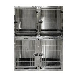 Module Stack Duo Dog Grooming Stainless Steel Cage by Waggz