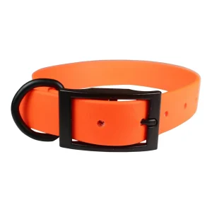 Omni Pet Zeta Biothane Dog Collar with Blk Hardware Orange 1 x 22in.