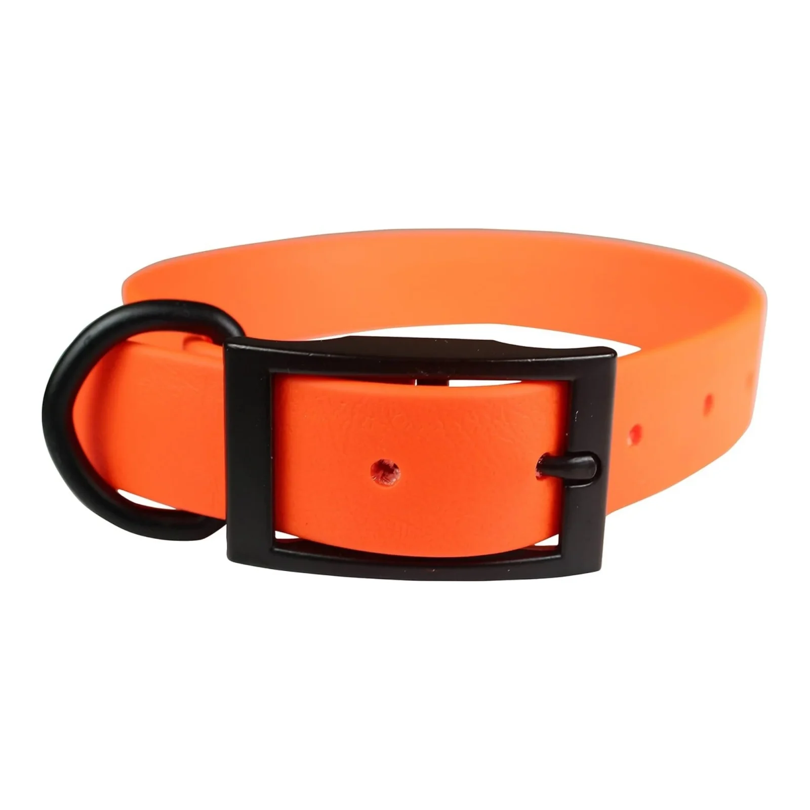 Omni Pet Zeta Biothane Dog Collar with Blk Hardware Orange 1 x 22in.