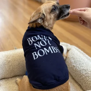 Cut-Sleeve “Bones Not Bombs” T-Shirt (Made in the USA) (FINAL SALE)