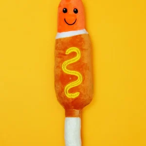 Chomp the Corndog Squeaky Plush Dog Toy