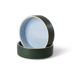 Stoneware Pet Bowl in Forest or Midnight