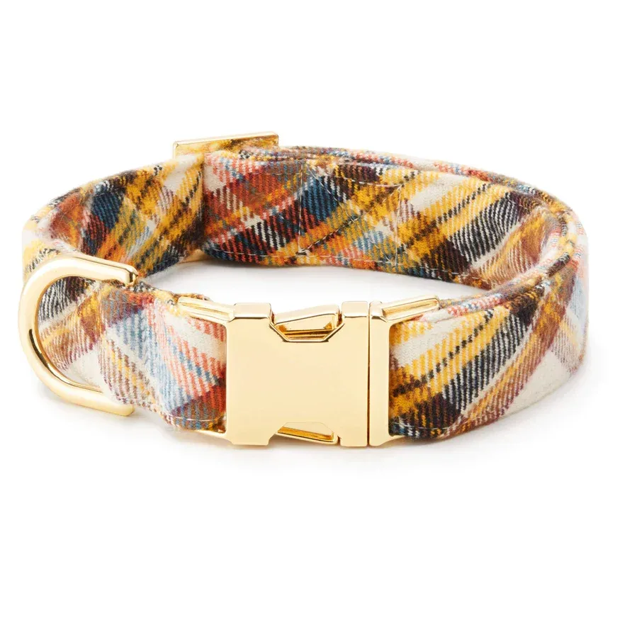 Cornucopia Flannel Dog Collar (Made in the USA) (FINAL SALE)