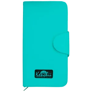 Faux Leather 5-Shear Zipper Case Teal by Kenchii