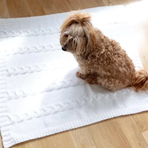 CozyChic® Heathered Cable Dog Blanket