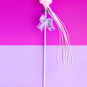 Pink Flower Cat Teaser Toy