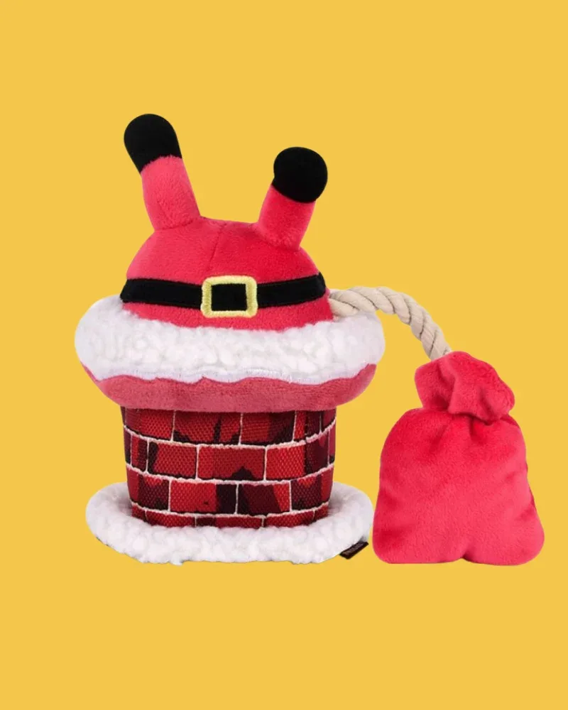 Clumsy Claus Holiday Squeak + Crinkle Dog Toy <> - Image 2