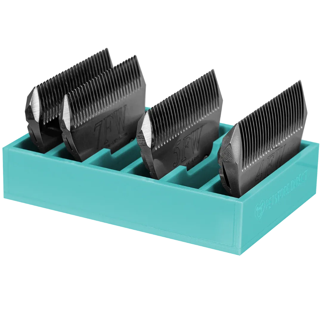 Mini Wide 6 Blade Holder Aqua by PetStore.Direct