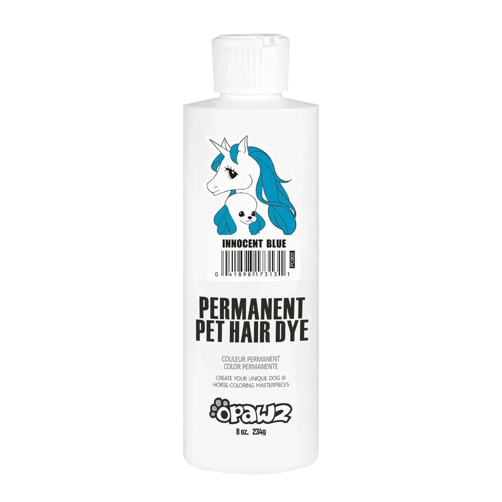 Permanent Dog Hair Dye Innocent Blue 8oz by Opawz