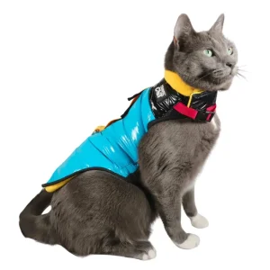 "The Catagonia" Water-Resistant Harness Puffer Jacket for Cats