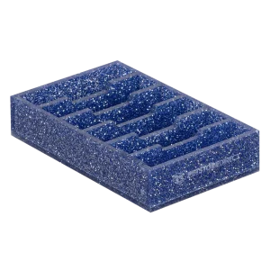 Mini Wide 6 Blade Holder Sparkle Indigo by PetStore.Direct