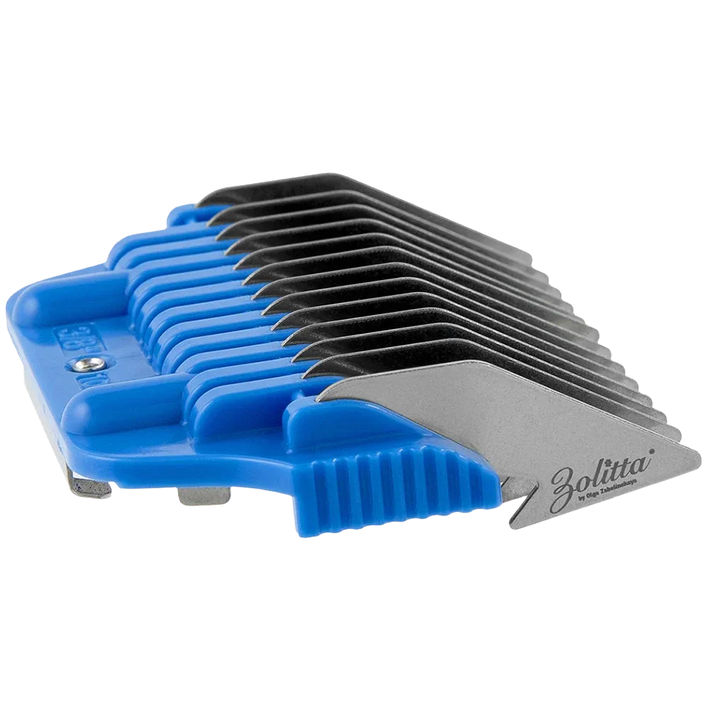 #2 3/8" Blue Wide Attachment Comb 10 mm by Zolitta - Image 2