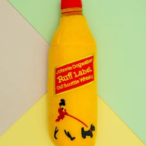 Johnnie Dogwalker Ruff Label Squeaky Plush Dog Toy