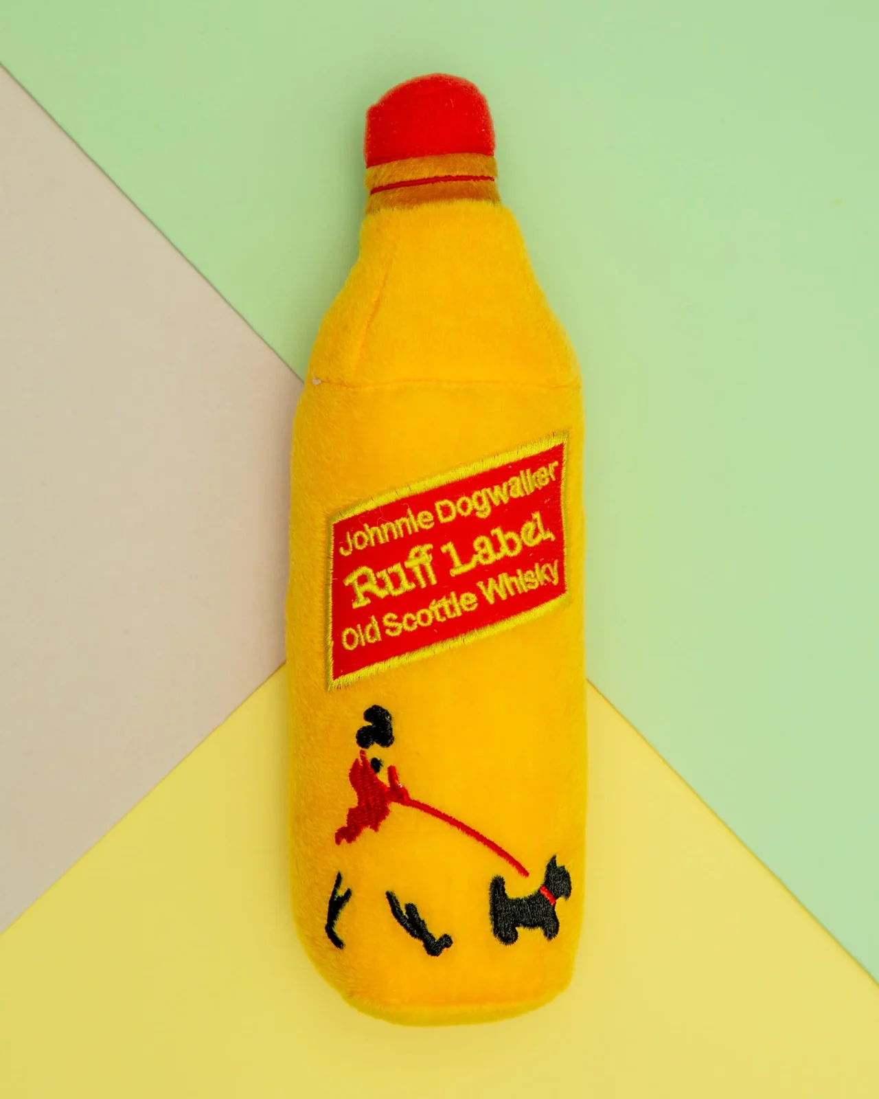 Johnnie Dogwalker Ruff Label Squeaky Plush Dog Toy