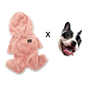 Boa Fleece Onesie for Dogs - French Bulldog Fit (in Blue, Pink, Ivory, or Grey) (FINAL SALE)