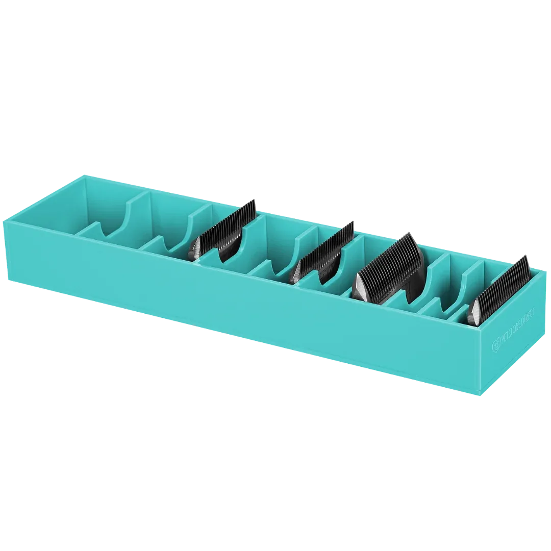 Wide 10 Blades/Combs Guard Holder Aqua by PetStore.Direct