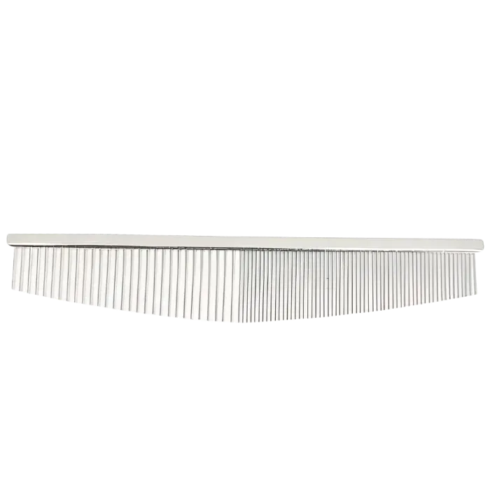 7.5" Stainless Steel 50/50 Half-Moon Comb by PetStore.Direct - Image 2