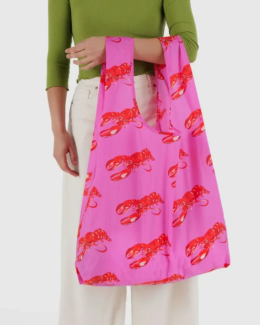 Pink Lobster Big Baggu Reusable Bag (FINAL SALE)