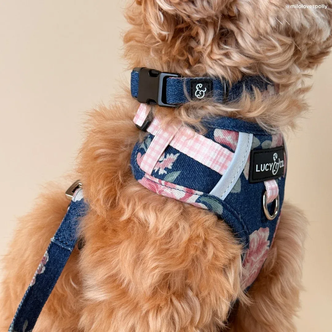 Smell the Roses Denim Collar - Image 2