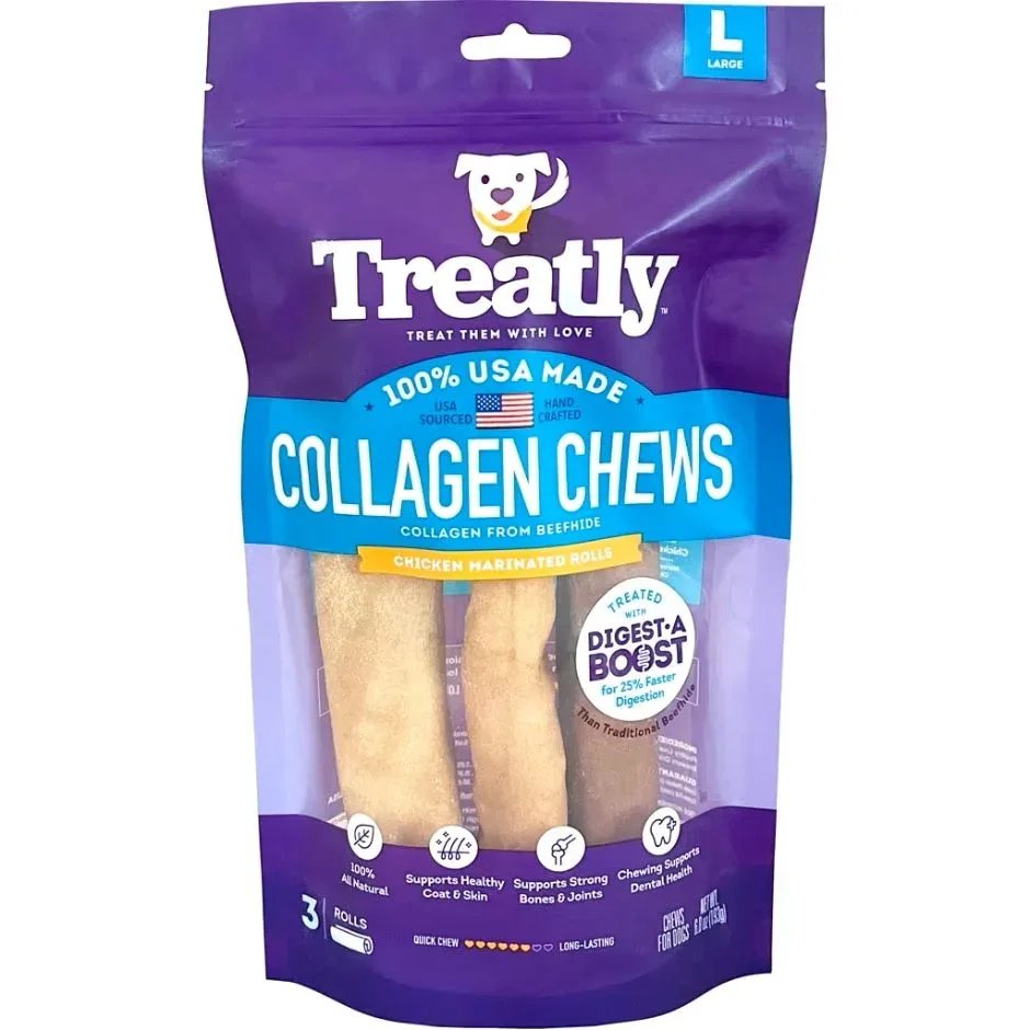 Treatly USA Collagen Rolls Chicken Marinade 9in. -3 Pk
