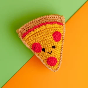 Pizza Organic Knit Dog Toy