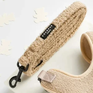 Teddy Padded Dog Leash in Beige (5ft)