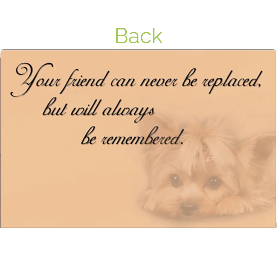 Sorry For Your Loss Yorkie Design Grievance Card by Dog Fashion Living - Image 2