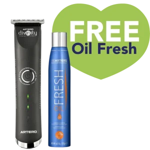 Divinity Cordless Hair Trimmer with Free Oil Fresh by Artero