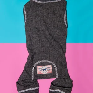 Thermal Dog PJs in Charcoal (FINAL SALE)