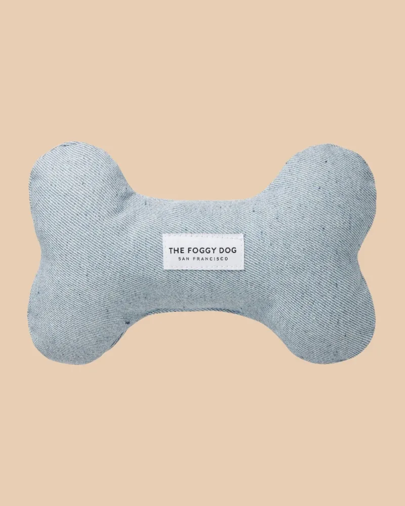 Upcycled Denim Bone Dog Squeaky Toy (Made in the USA) (FINAL SALE)