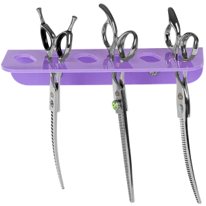 Acrylic 6 Scissor Holder Wall Mount Lavender by PetStore.Direct