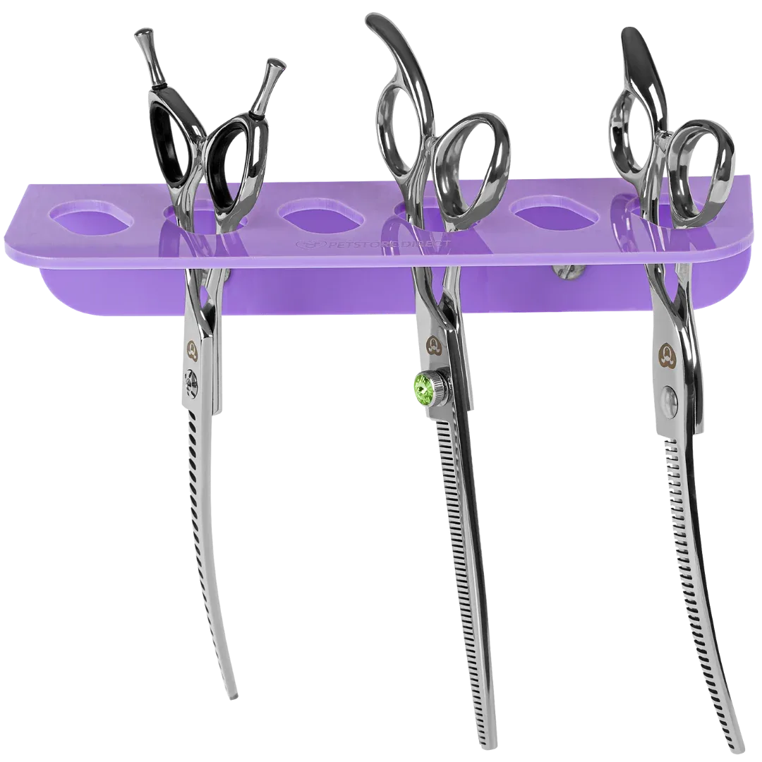 Acrylic 6 Scissor Holder Wall Mount Lavender by PetStore.Direct