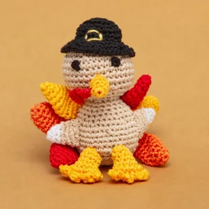 Thomas the Turkey Organic Cotton Knit Dog Toy