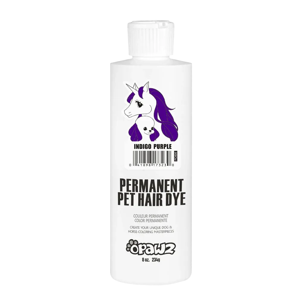 Permanent Dog Hair Dye Indigo Purple 8oz by Opawz