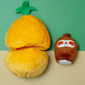 Pineapple Sloth Interactive Squeaky Toy <>