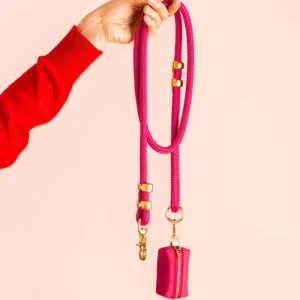 Hot Pink Marine Rope Dog Leash (Made in the USA)