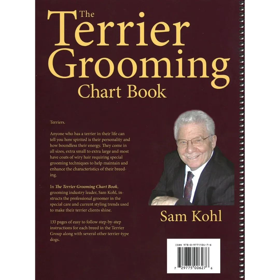 The Terrier Grooming Chart Book by Sam Kohl Large 9"x12" Format - Image 2