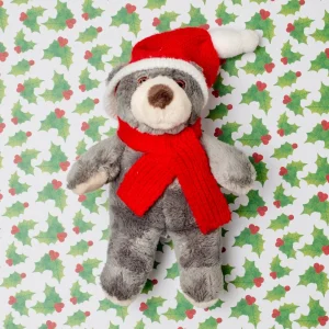 Nicky Bear Cub Holiday Plush Squeaky Dog Toy