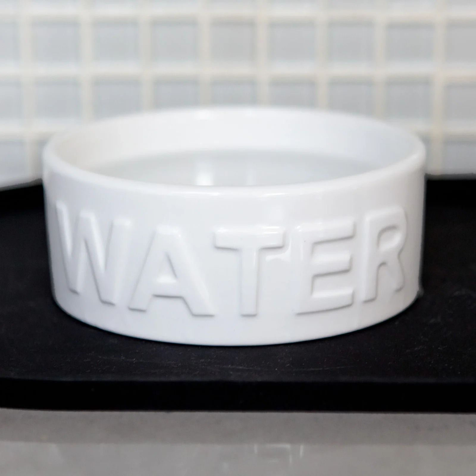 Classic Water Ceramic Pet Bowl in White