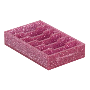 Mini Wide 6 Blade Holder Sparkle Pink by PetStore.Direct