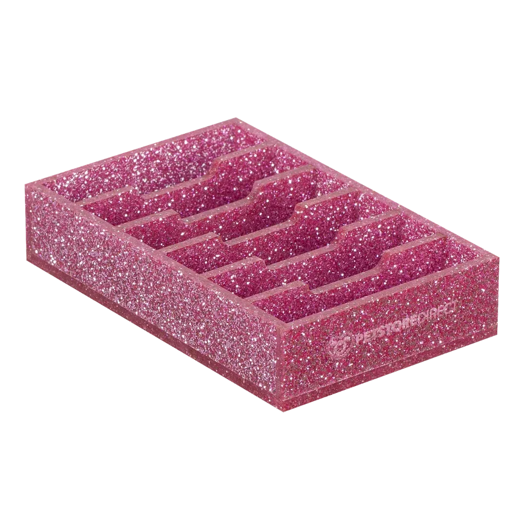 Mini Wide 6 Blade Holder Sparkle Pink by PetStore.Direct